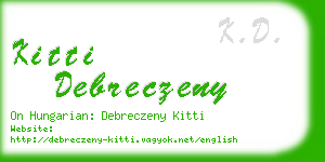 kitti debreczeny business card